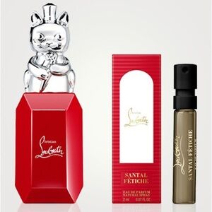 Christian Louboutin Santal Fétihe Scent 2pc Set New Gift GWP cute cat!